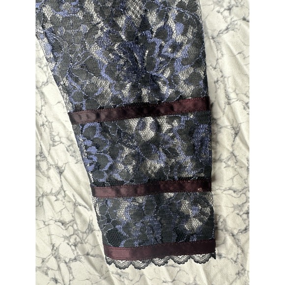 Vintage 1980s Gunne Sax Jessica McClintock Black Lace Blouse Whimisgoth Sz S - Picture 5 of 8